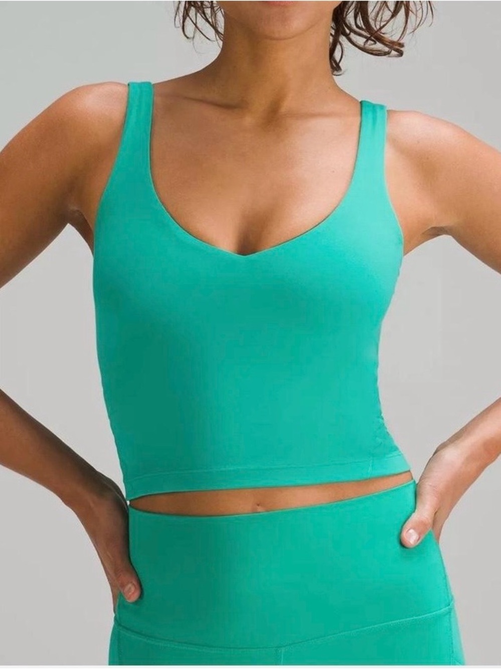 Lululemon Align Scoop Neck Crop Tank Top in Green Size12